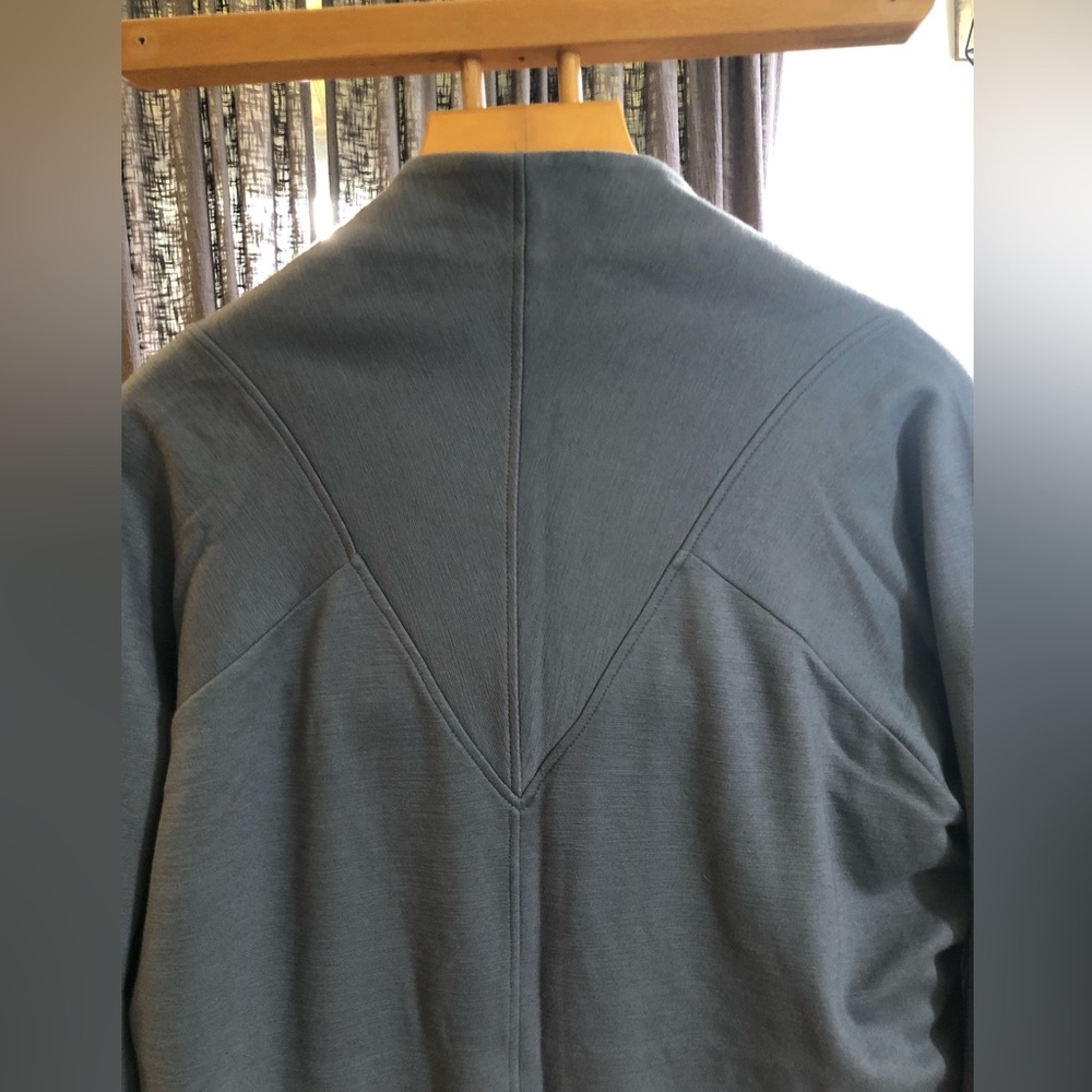 Helmut Lang New York Gray Open Draped Heavy Viscose Wool Cardigan Large EUC! - Picture 5 of 13
